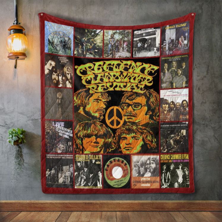 Creedence Clearwater Revival Style Love Album  Quilt Blanket