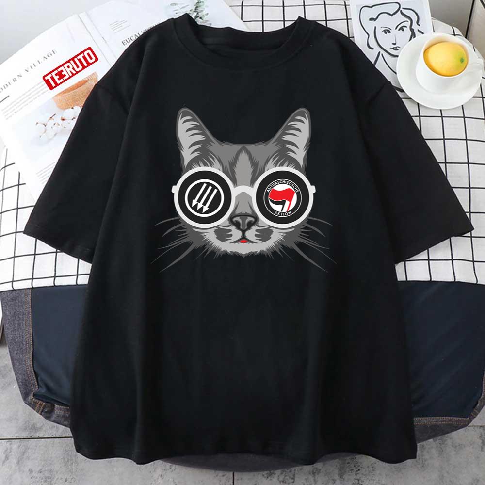 Cute Antifa Cat Unisex T-Shirt - Teeruto