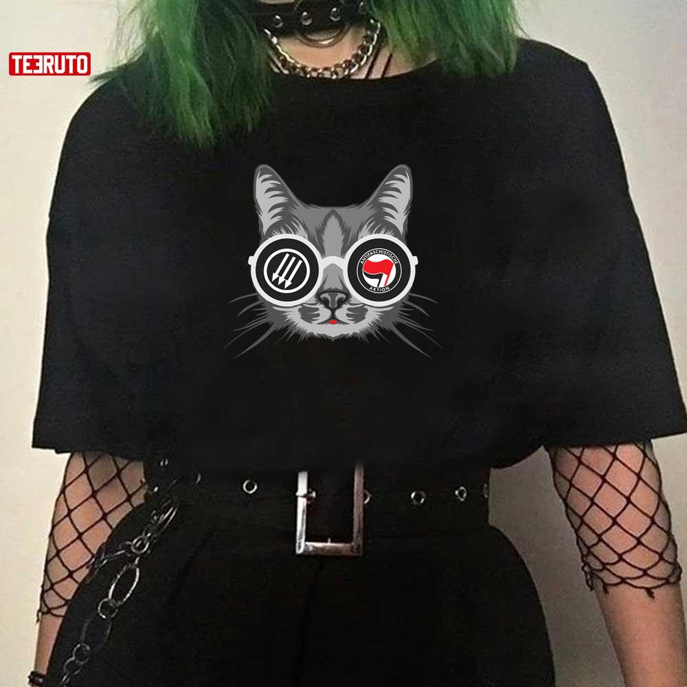 Cute Antifa Cat Unisex T-Shirt - Teeruto