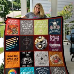 D&D Dungeons And Dragons Collage Quilt Blanket