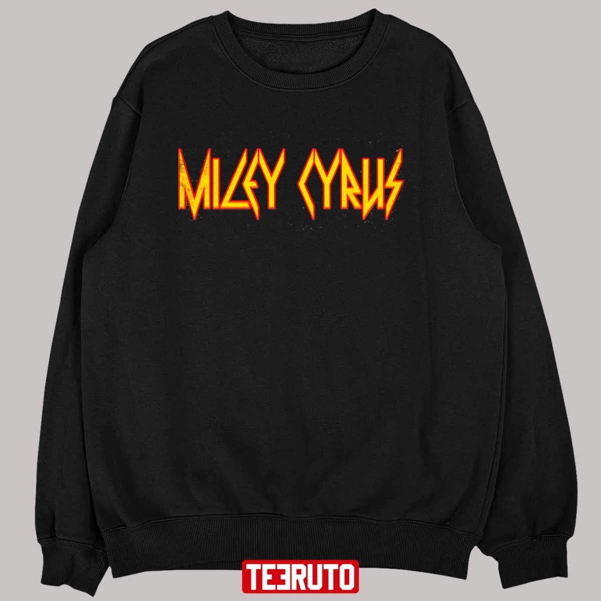 Def Leppard Font Miley Cyrus Unisex T-Shirt