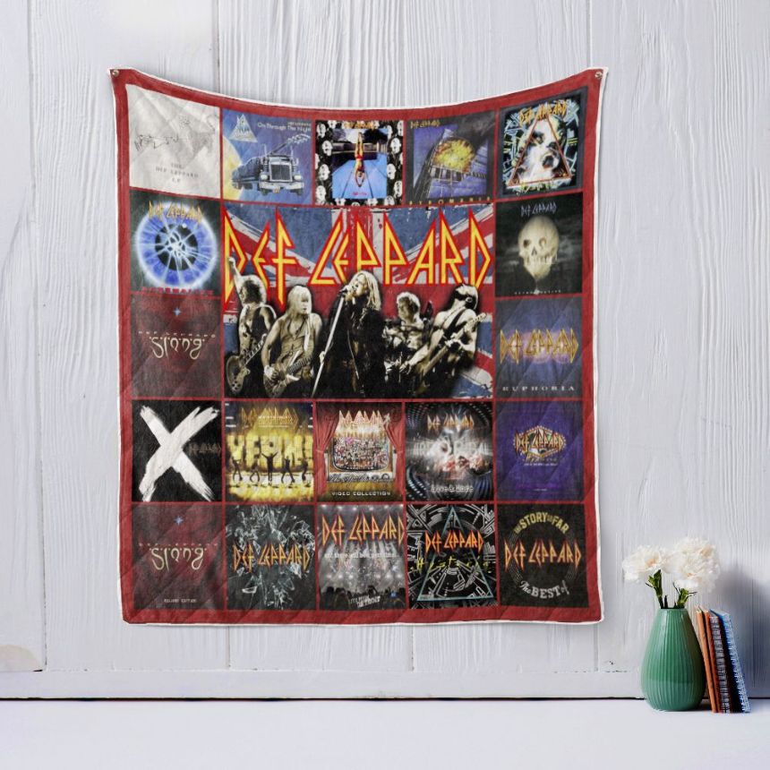 Def Leppard Rock Band Vintage Quilt Blanket Teeruto