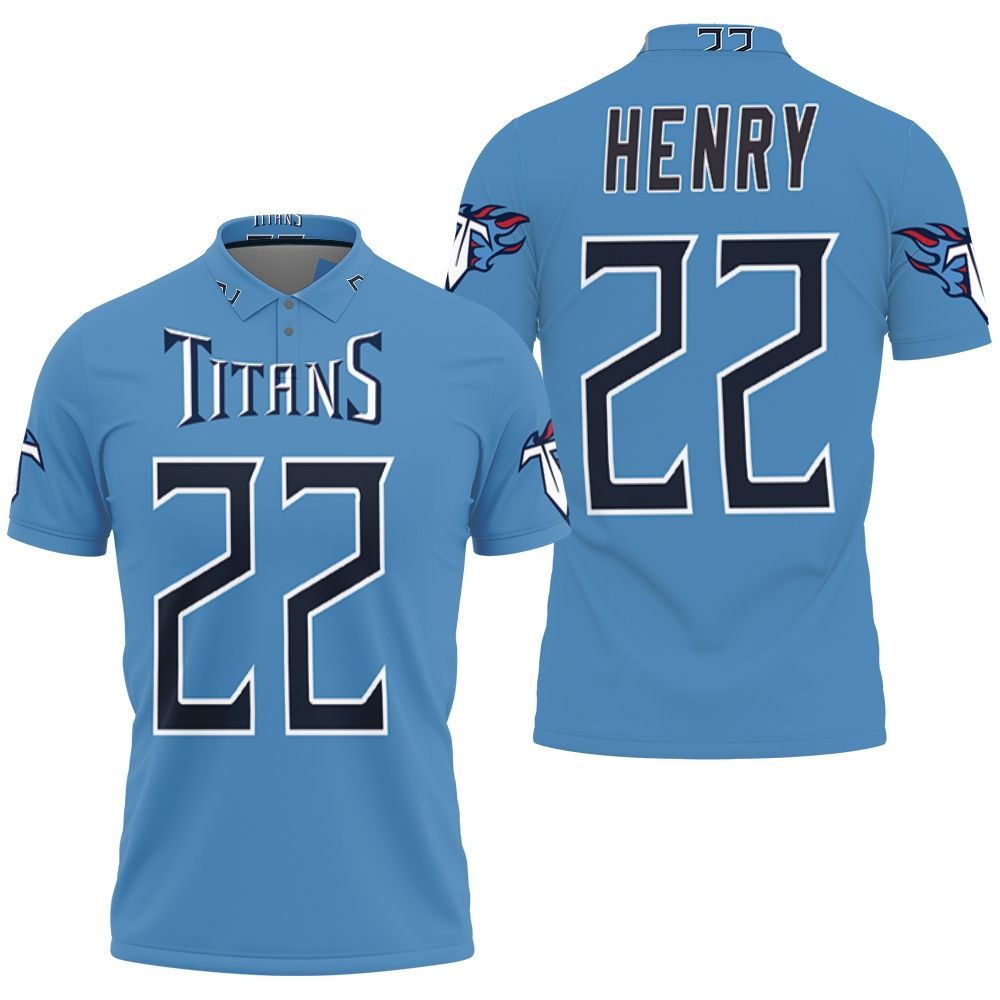 Tennessee Titans Derrick Henry 22 Youth Game Light Blue 2019 Style Polo  Shirts - Peto Rugs