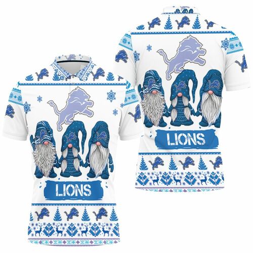 Detroit Lions Christmas Gnomes Ugly Sweatshirt Christmas 3d Polo Shirt Model A31412 All Over Print Shirt 3d T-shirt