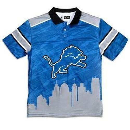 Detroit Lions Thematic Polyester Polo Shirt 3d All Over Print Shirt All Over Print Shirt 3d T-shirt