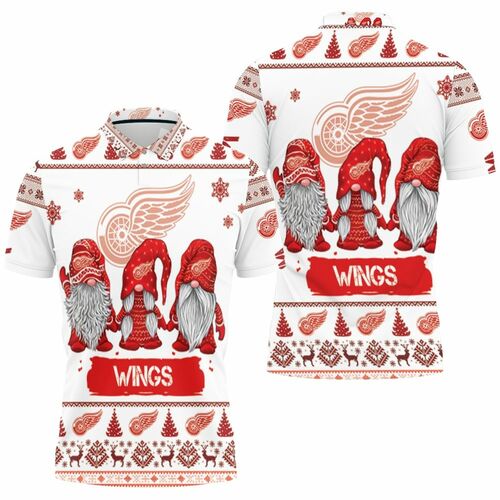 Detroit Red Wings Christmas Gnomes Ugly Sweatshirt Christmas 3d Polo Shirt Model A31413 All Over Print Shirt 3d T-shirt