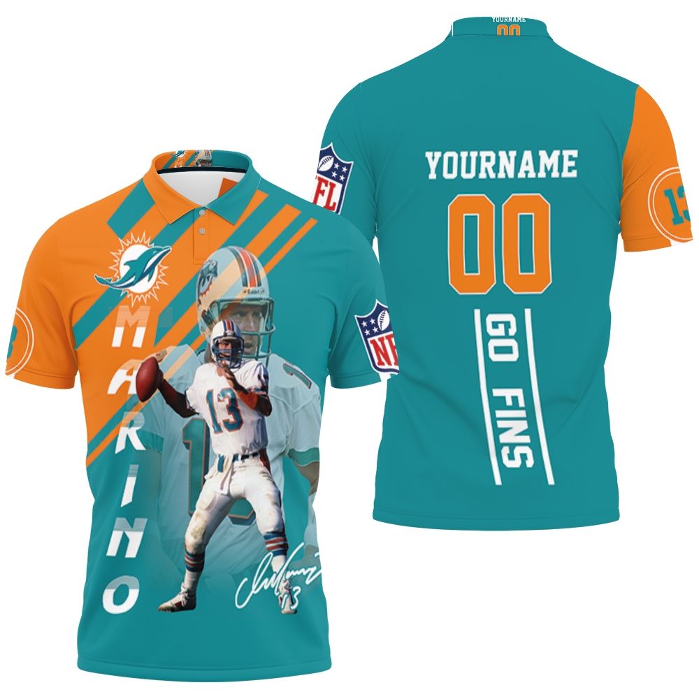 Dolphins Dan Marino 3d Polo Shirt All Over Print Shirt 3d T-shirt