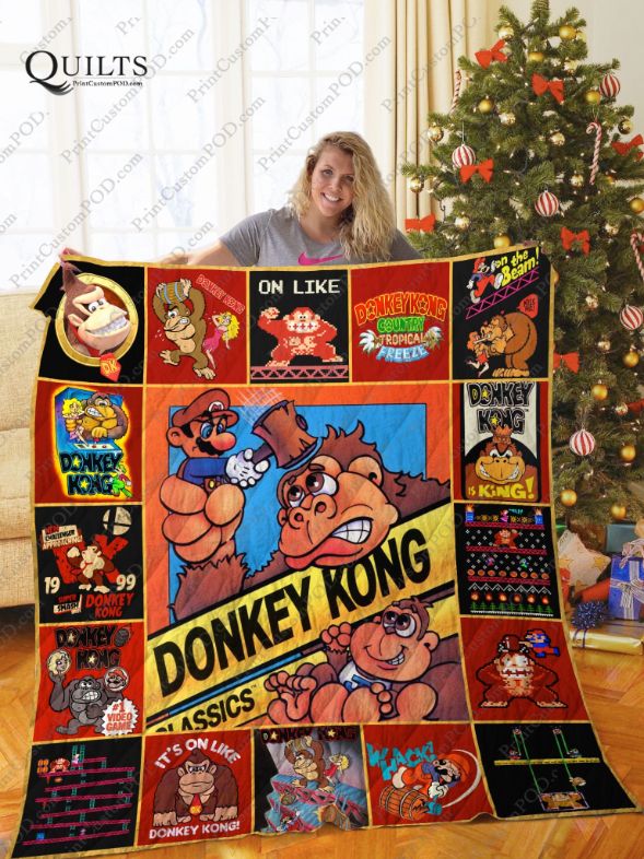 Donkey Kong Donkey Kong Lo Quilt Blanket Teeruto
