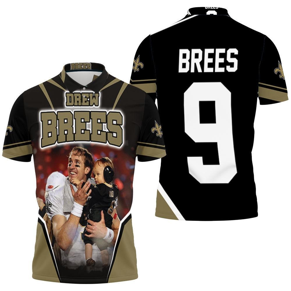 Drew Brees And Son New Orleans Saints Polo Shirt All Over Print Shirt 3d T-shirt