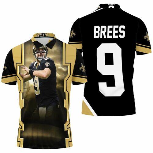 Drew Brees New Orleans Saints Cloud Polo Shirt Model A25004 All Over Print Shirt 3d T-shirt