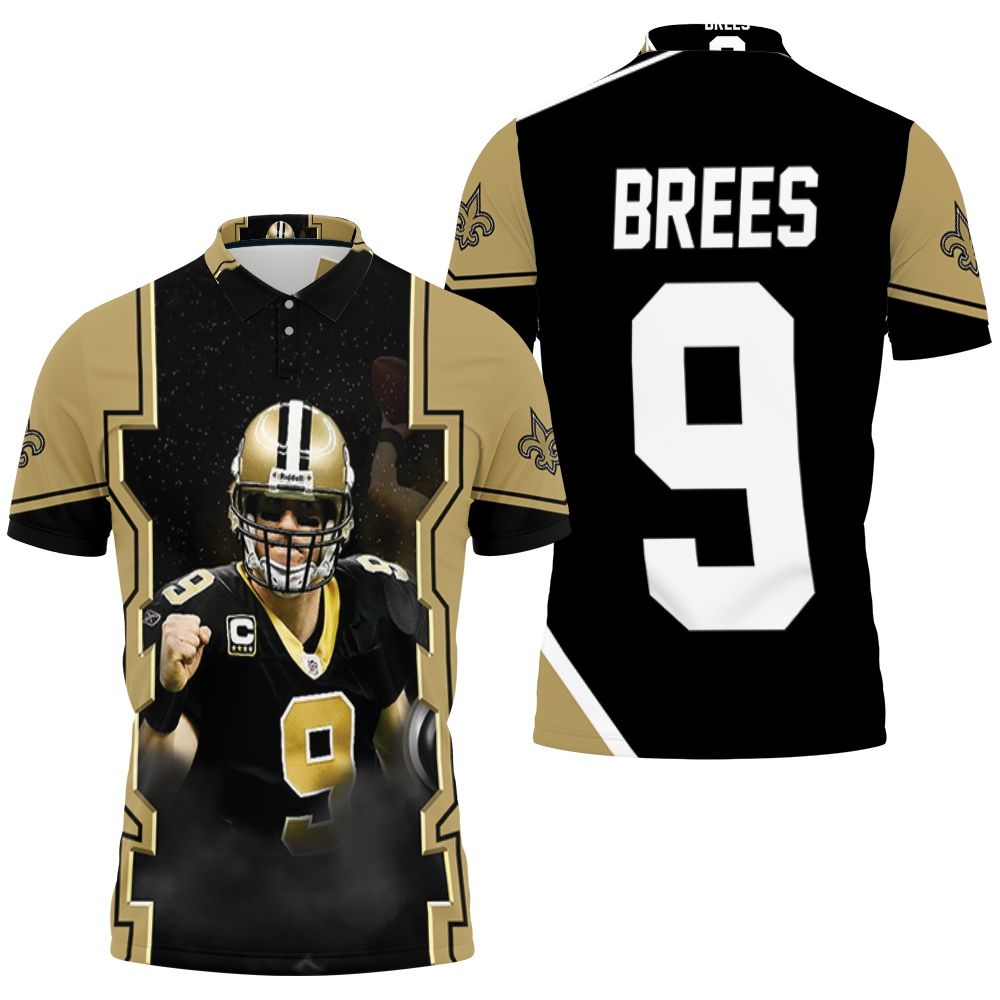 Drew Brees New Orleans Saints Logo Polo Shirt All Over Print Shirt 3d T-shirt