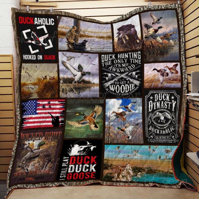 Duck Hunting Hooked On Quack Hunting Quilt Blanket Teeruto