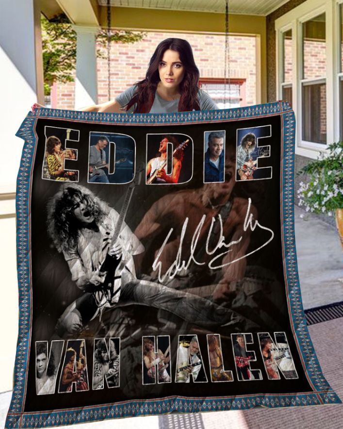 Eddie Van Halen Legend Rock Van Halen Quilt Blanket Teeruto