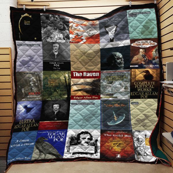 Edgar Allan Poe Quilt Blanket Teeruto