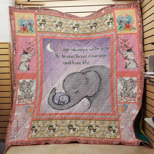 Family I Am Always With You Elephant Quilt Blanket Teeruto