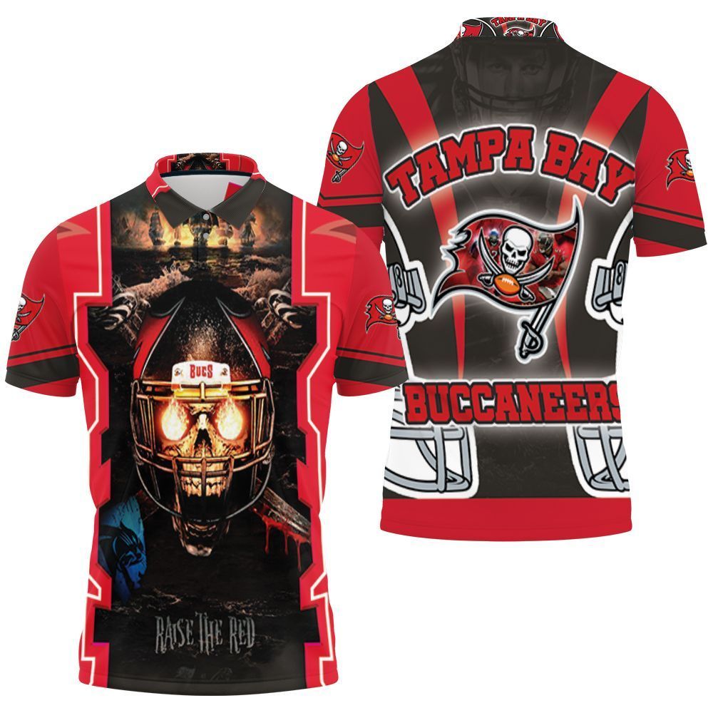 Fire Skull Raised The Red Tampa Bay Buccaneers Nfc South Division Champions Super Bowl 2021 3d Polo Shirt Jersey All Over Print Shirt 3d T-shirt