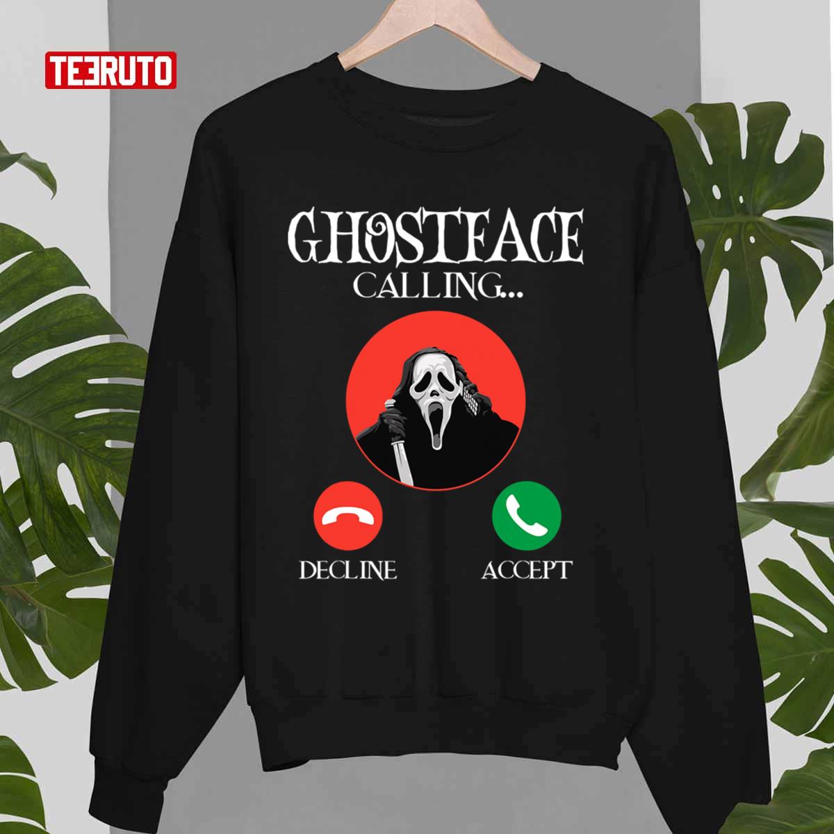 Ghostface Calling Halloween Funny Scream You Hang Up Unisex T-Shirt