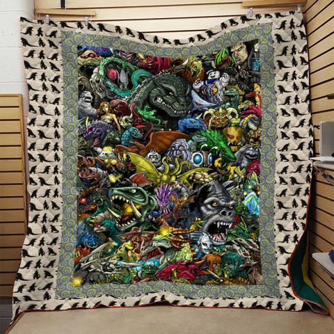 Godzilla King Of The Monsters 3d Quilt Blanket