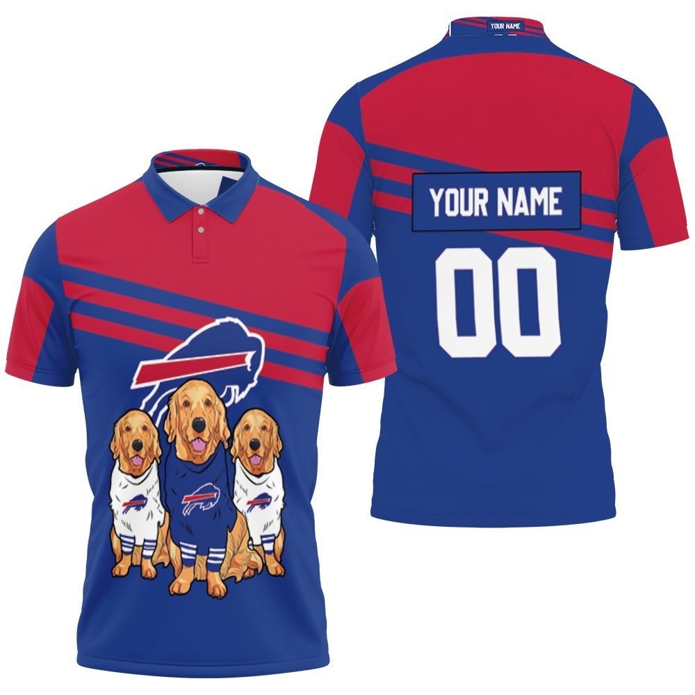 Golden Retriever Buffalo Bills 2020 Afc East Champions For Fans Personalized Polo Shirt All Over Print Shirt 3d T-shirt