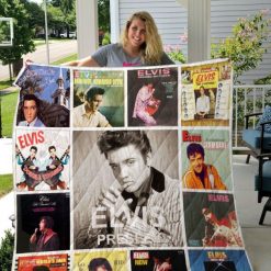 Good Times Elvis Presley Albums Collection Quilt Blanket
