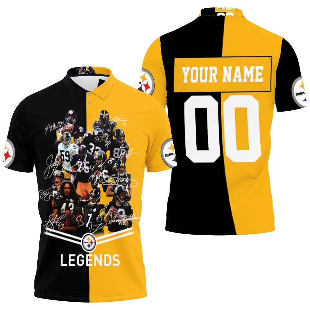 Great Players Pittsburgh Steelers Signature Legends 2020 Nfl Personalized Polo Shirt All Over Print Shirt 3d T-shirt