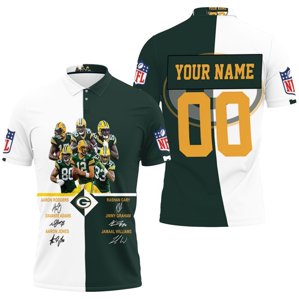 Green Bay Packers Signed Fan 3d Personalized Polo Shirt All Over Print Shirt  3d T-shirt - Teeruto