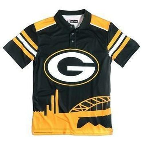 Green Bay Packers Thematic Polyester Polo Shirt 3d All Over Print Shirt All Over Print Shirt 3d T-shirt