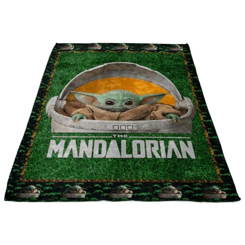 Grogu Baby Yoda Star Wars Mandalorian Quilt Blanket Teeruto