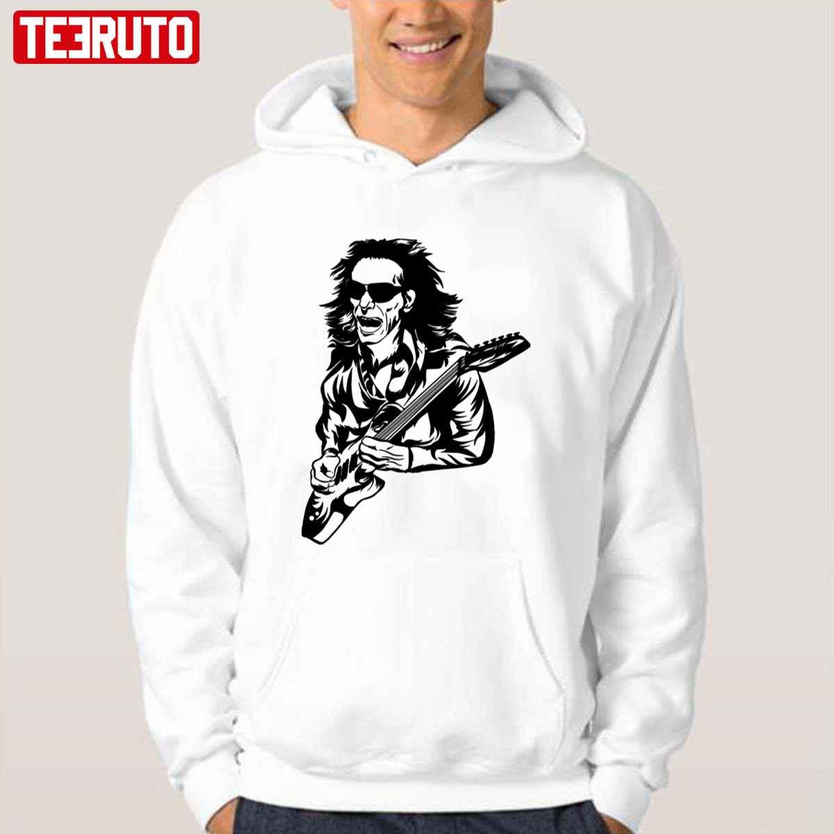 Guitar Player Steve Vai Silhouette Art Unisex T-Shirt