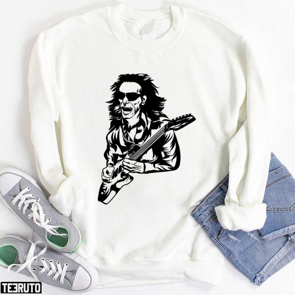Guitar Player Steve Vai Silhouette Art Unisex T-Shirt