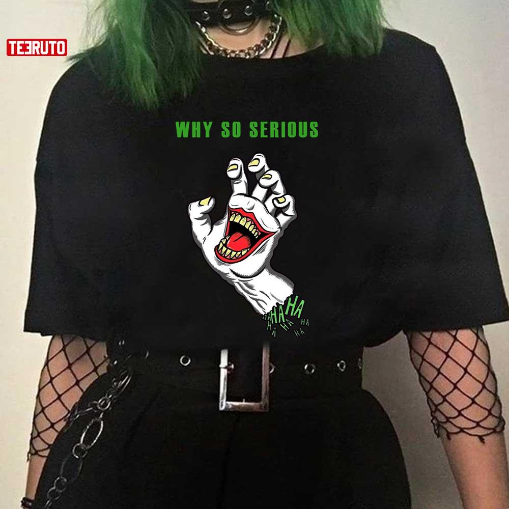 Damen Sweatshirt Why So Serious Joker Face Halloween 