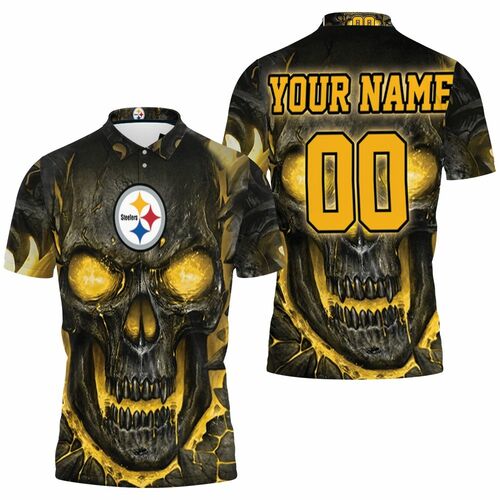 Hello Darkness My Old Friend Pittsburgh Steelers 3d Skull Personalized Polo Shirt Model A28457 All Over Print Shirt 3d T-shirt