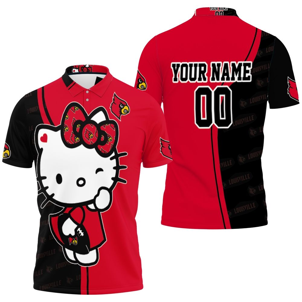 Hello Kitty Hug Louisville Cardinals Logo 3d Personalized Polo Shirt ...