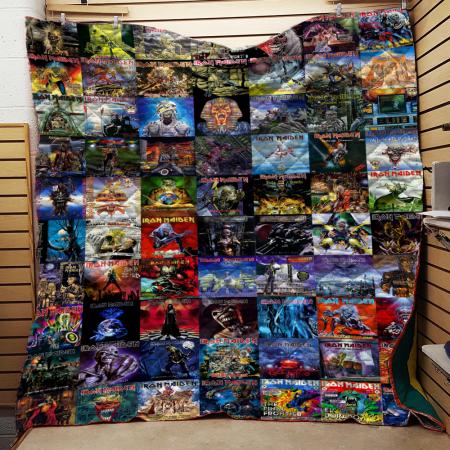 Iron Maiden Band Collage Quilt 3D