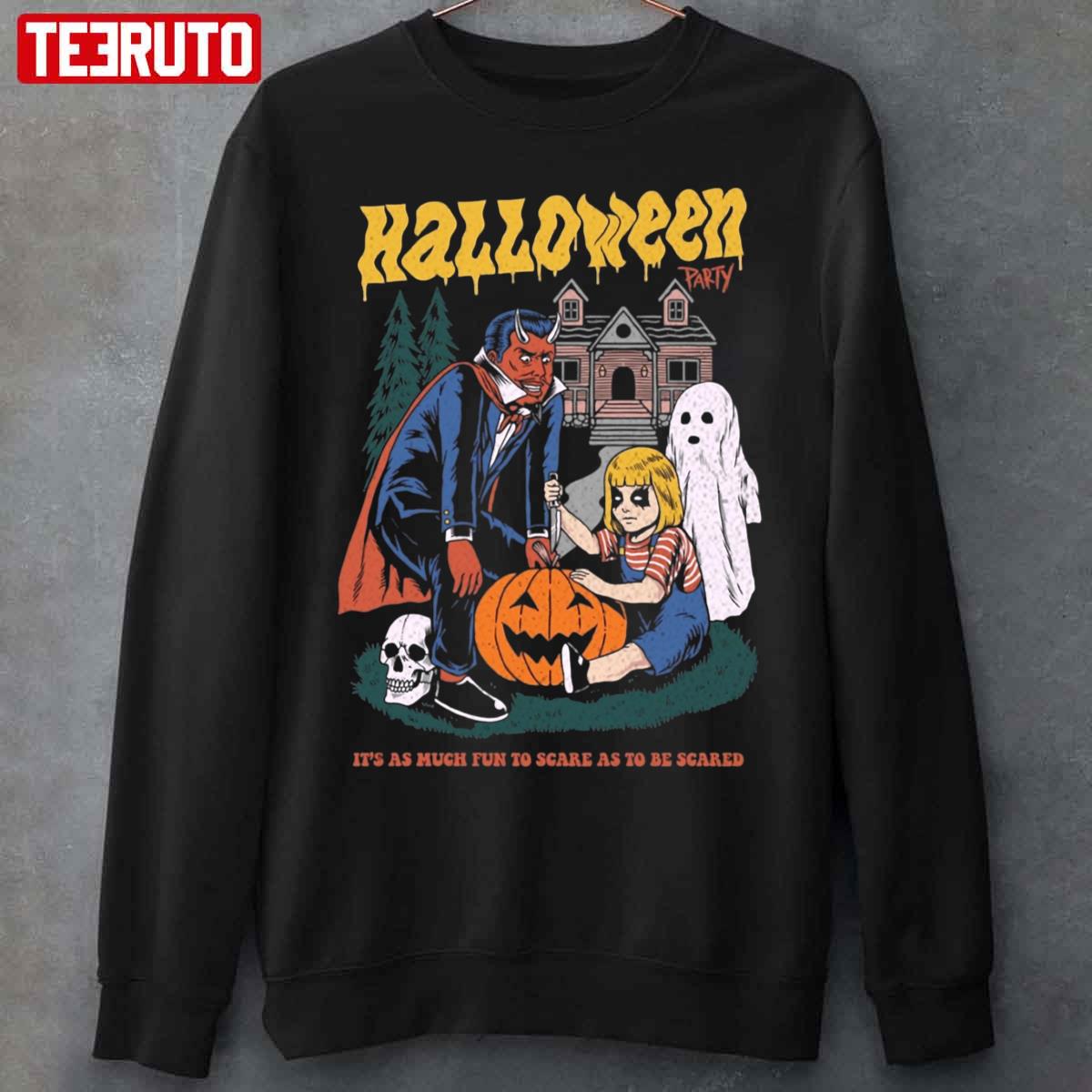 It’s As Much Fun To Scare As To Be Scared Halloween Party Unisex Sweatshirt