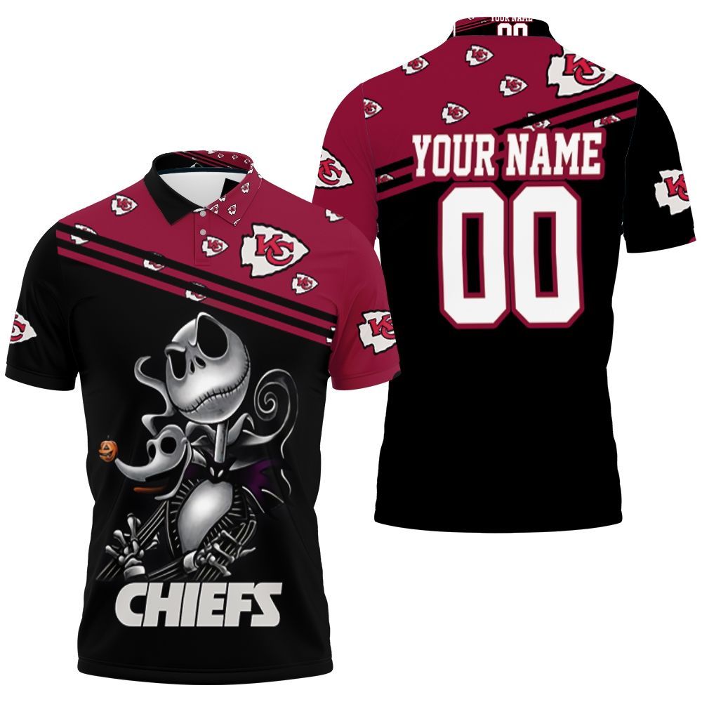 Jack Skellington Kansas City Chiefs 3d Personalized Polo Shirt All Over Print Shirt 3d T-shirt