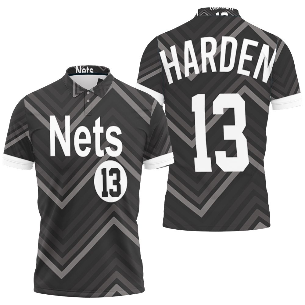 James Harden Nets 2020-21 Earned Edition Black Jersey Inspired Style Polo Shirt All Over Print Shirt 3d T-shirt