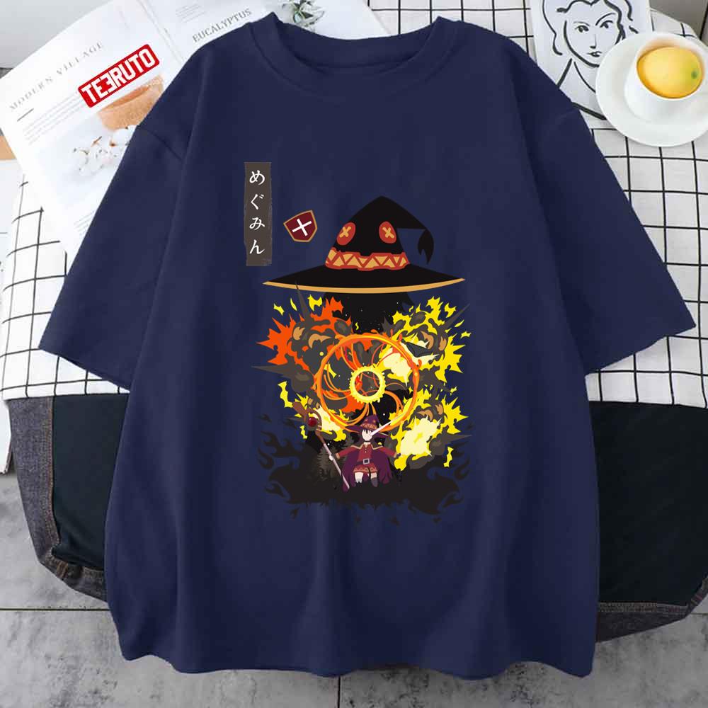 Japan Konosuba Megumin Negative Space Unisex T-shirt