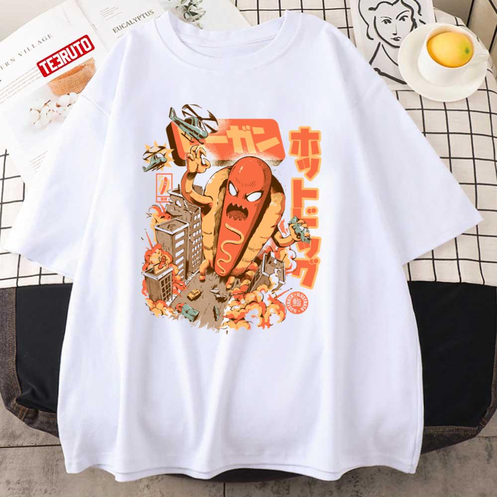 Japanese Great Hot Dog Monster Artwork Unisex T-shirt