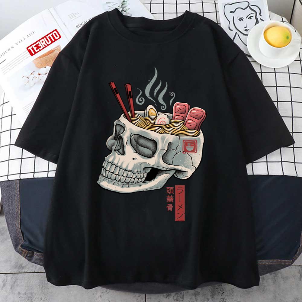 Japanese Ramen Skull Art Unisex T-shirt