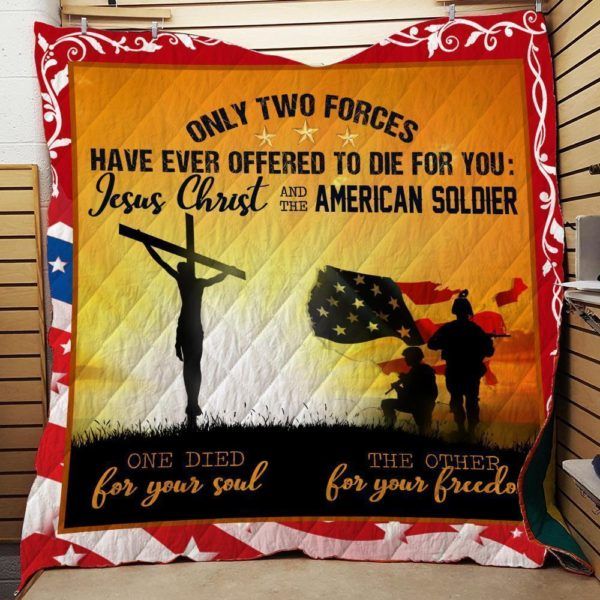Jesus One Died For Your Soul Quilt Blanket Teeruto