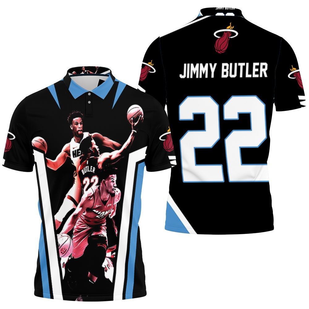 Jimmy Butler 22 Miami Heat Signed For Fan Polo Shirt All Over Print Shirt 3d T-shirt