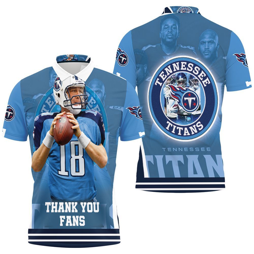 Josh Stewart #18 Tennessee Titans Super Bowl 2021 Afc South Division Champions Polo Shirt All Over Print Shirt 3d T-shirt