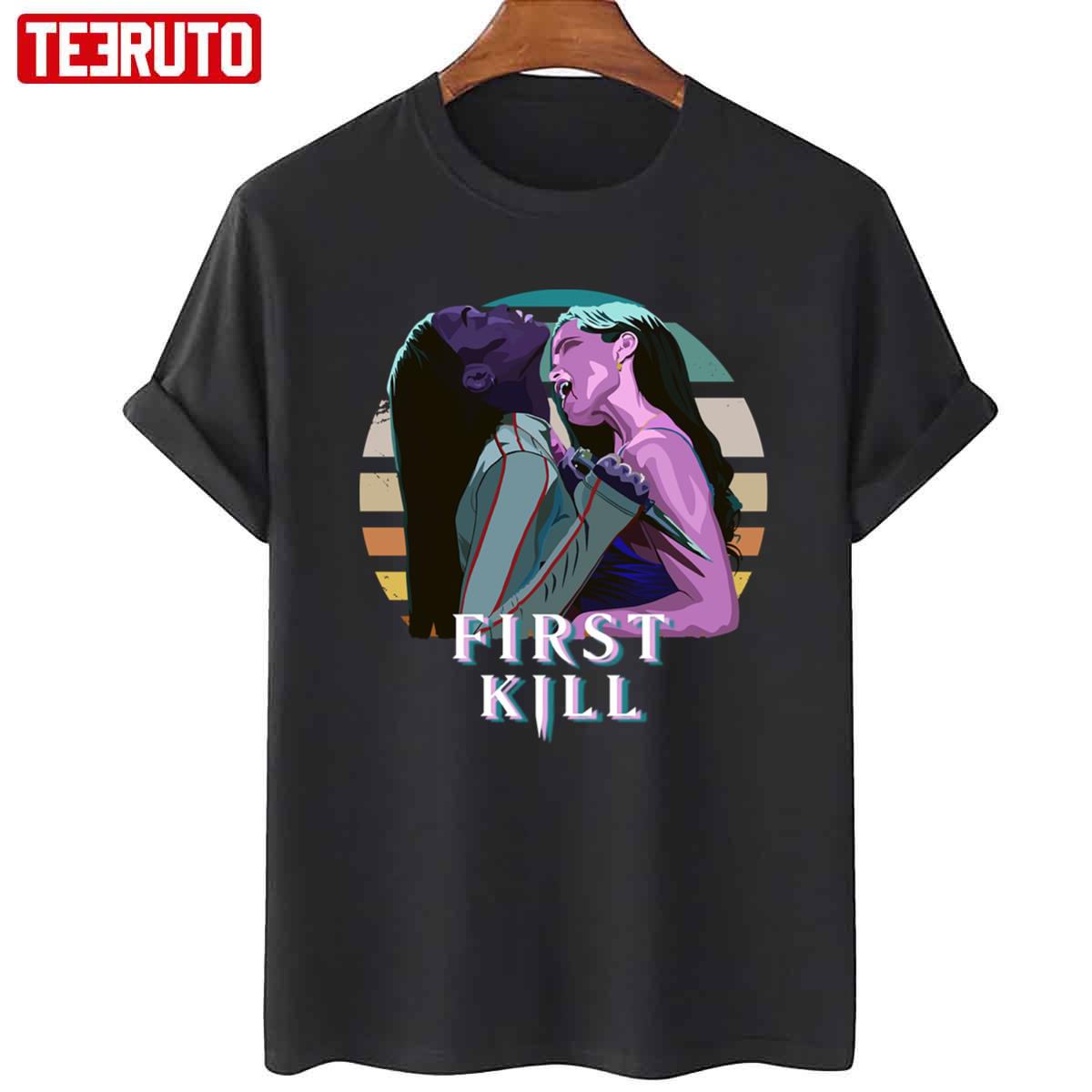Juliette & Calliope First Kill On Retro Sunset Unisex T-Shirt