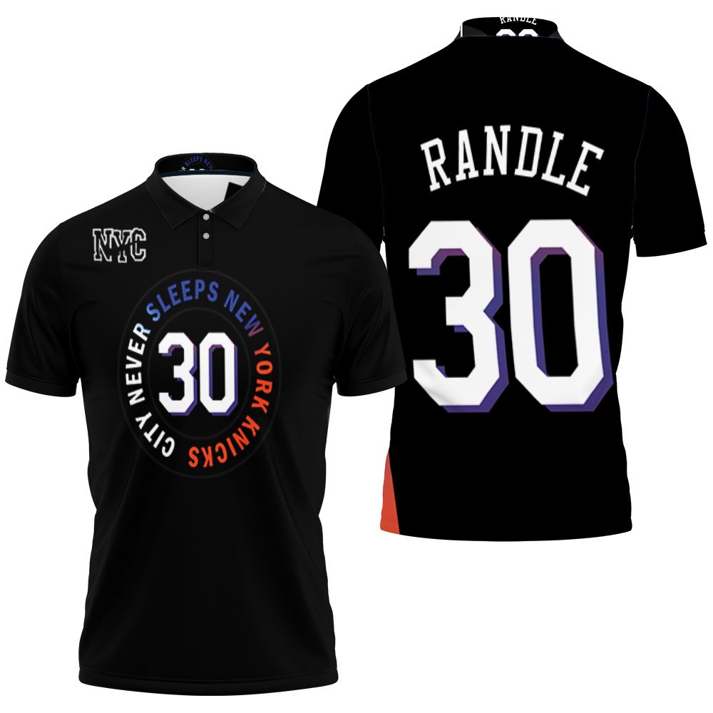 Julius Randle 30 New York Knicks 2020 Nba Black City Edition Jersey Inspired Style Gift For New York Knicks Fans Polo Shirt