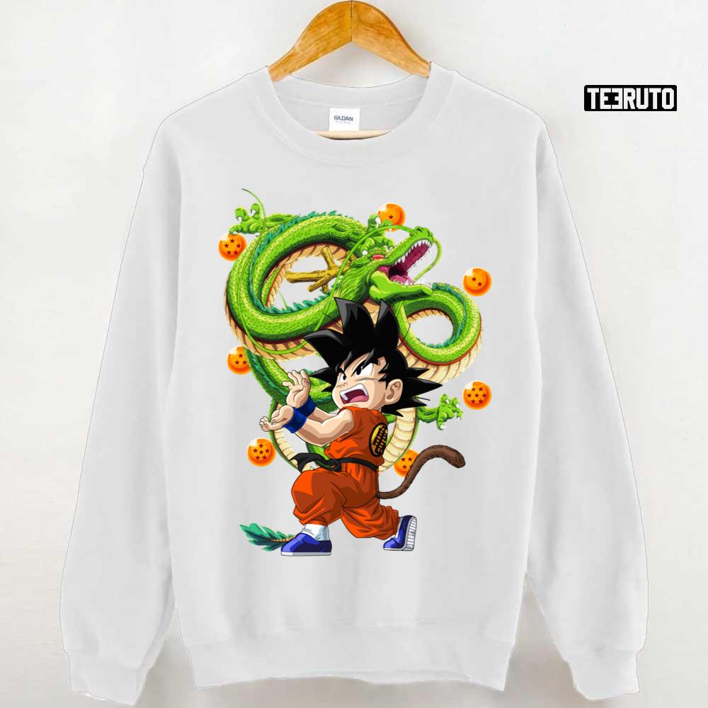 Kamehameha Kid Goku With Dragon Balls Unisex T-Shirt - Teeruto