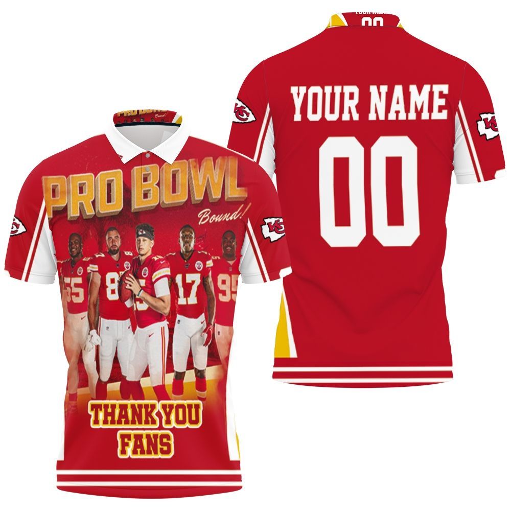 Kansas City Chiefs 2021 Super Bowl Afc West Division Pro Bowl Personalized Polo Shirt All Over Print Shirt 3d T-shirt