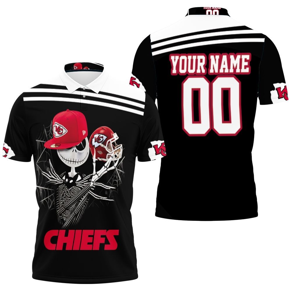 Keeps Kansas City Chiefs Jack Skellington Nfl Fan 3d Personalized Polo Shirt All Over Print Shirt 3d T-shirt
