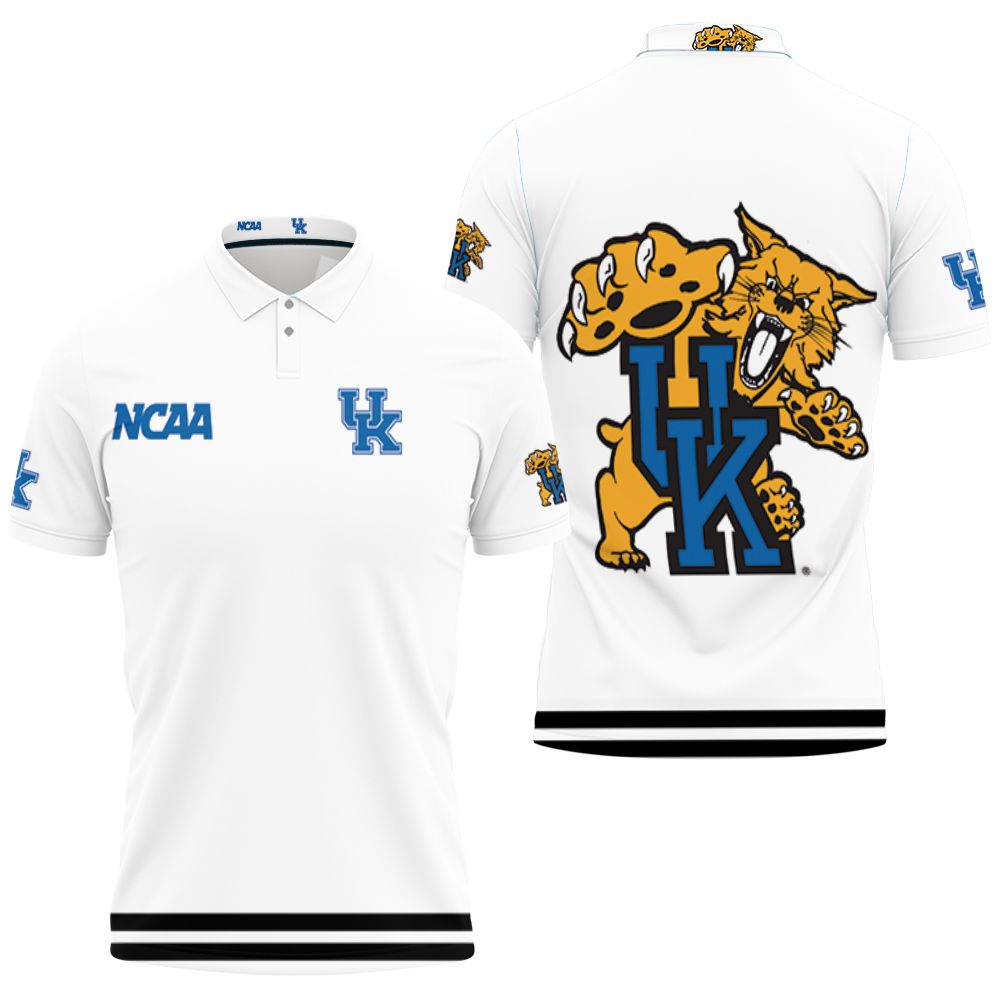 Kentucky Wildcats Ncaa Classic White With Mascot Logo Gift For Kentucky Wildcats Fans Polo Shirt All Over Print Shirt 3d T-shirt