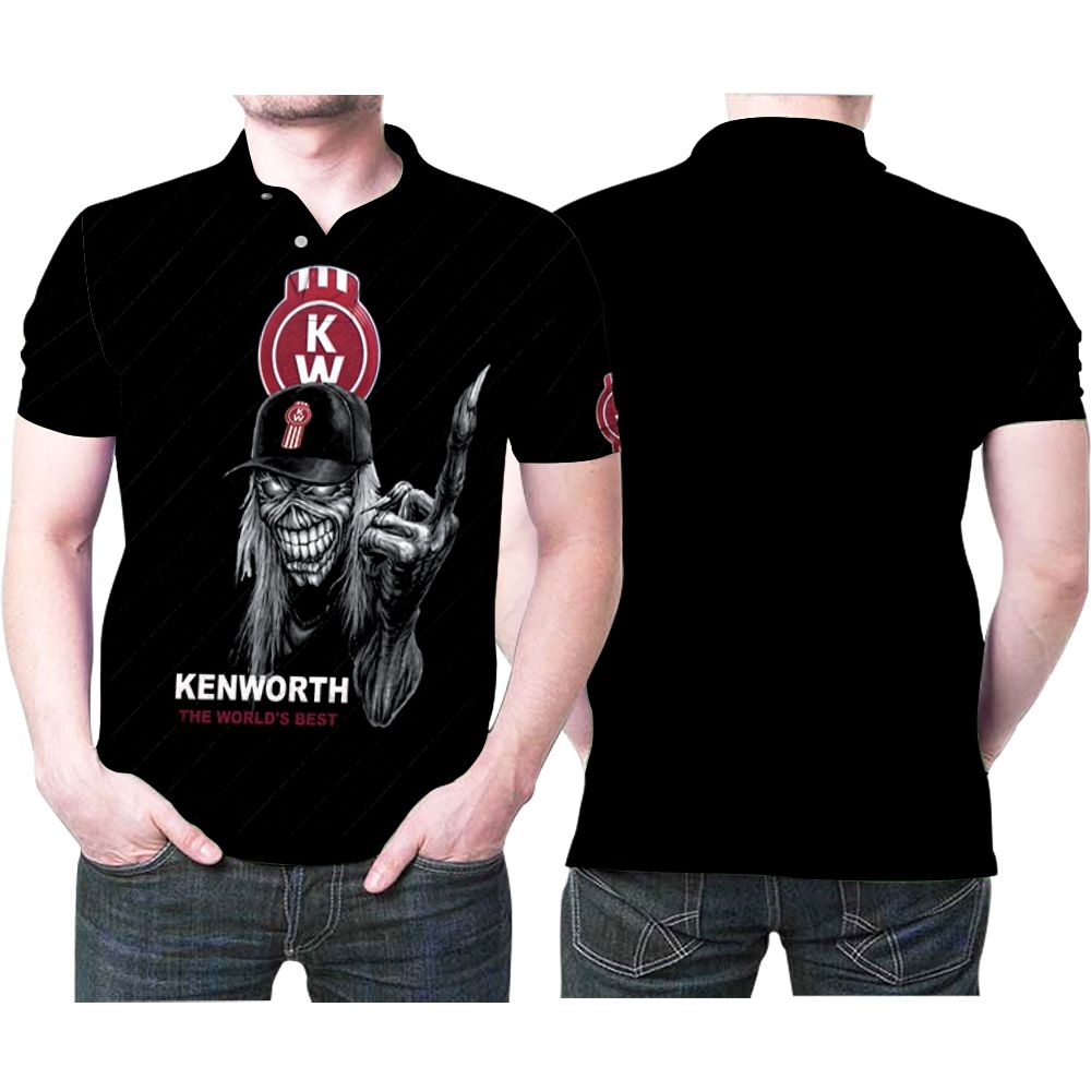 Kenworth Worlds Best Maiden Skull For Lovers 3d Print Polo Shirt All Over Print Shirt 3d T-shirt